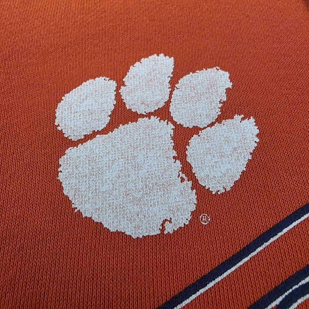 Clemson Tigers Sweatshirt Mens Large Orange Hoodie NCAA Colosseum Paw Pullover - Picture 13 of 15